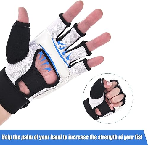 Miniatura 6 de Guantes de boxeo de kickboxing, guantes de boxeo para hombres, mujeres, niños, medio dedo, saco de boxeo, guantes de lucha para hombres y mujeres,