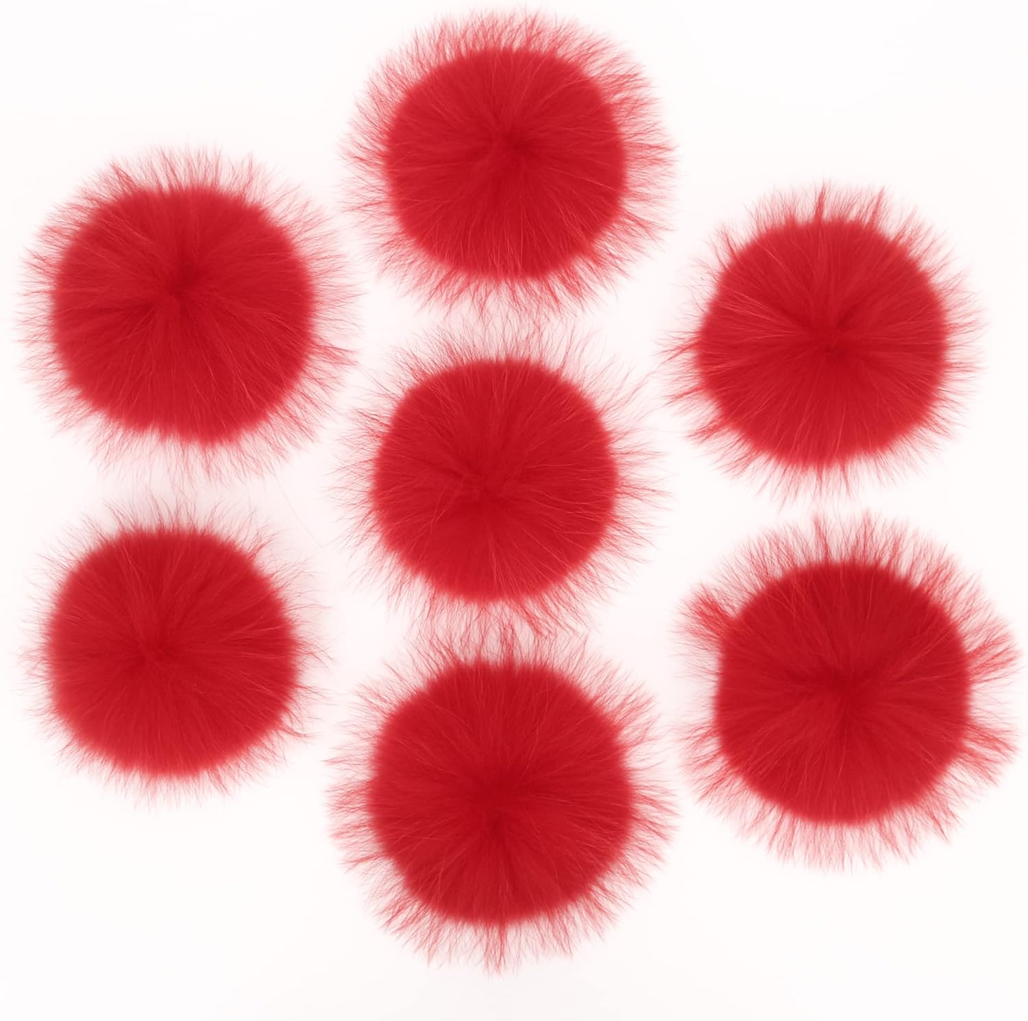 Women's Real Fur Pom Pom Cashmere Blend Winter Ribbed Knit Cuffed Beanie Skull Cap Hat with Fur Pom Beanie Hat - Image 7