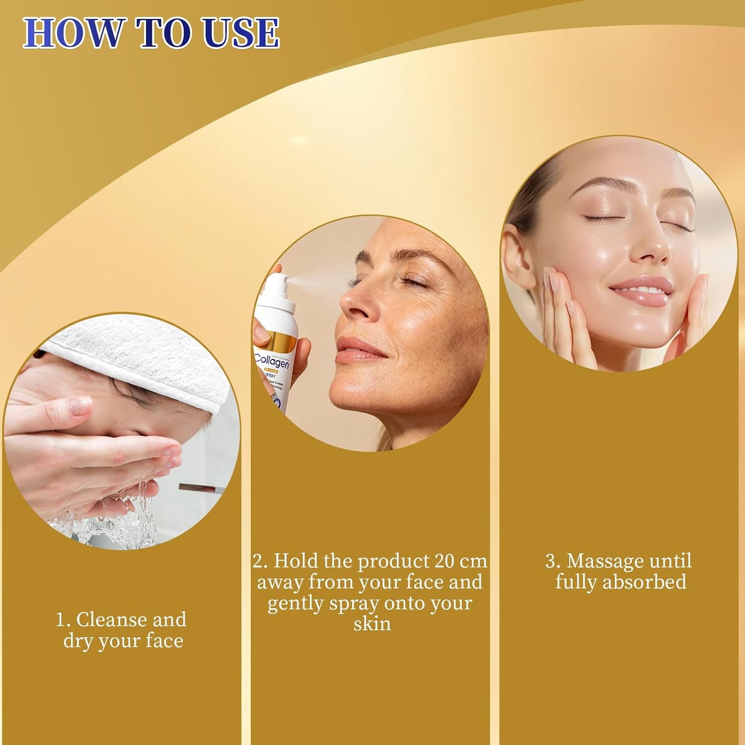 2pcs Collagen Spray, Collagen Body and Face Serum Lotion, Plumping and Care Set for Body and Face, Suitable for All Skin Types