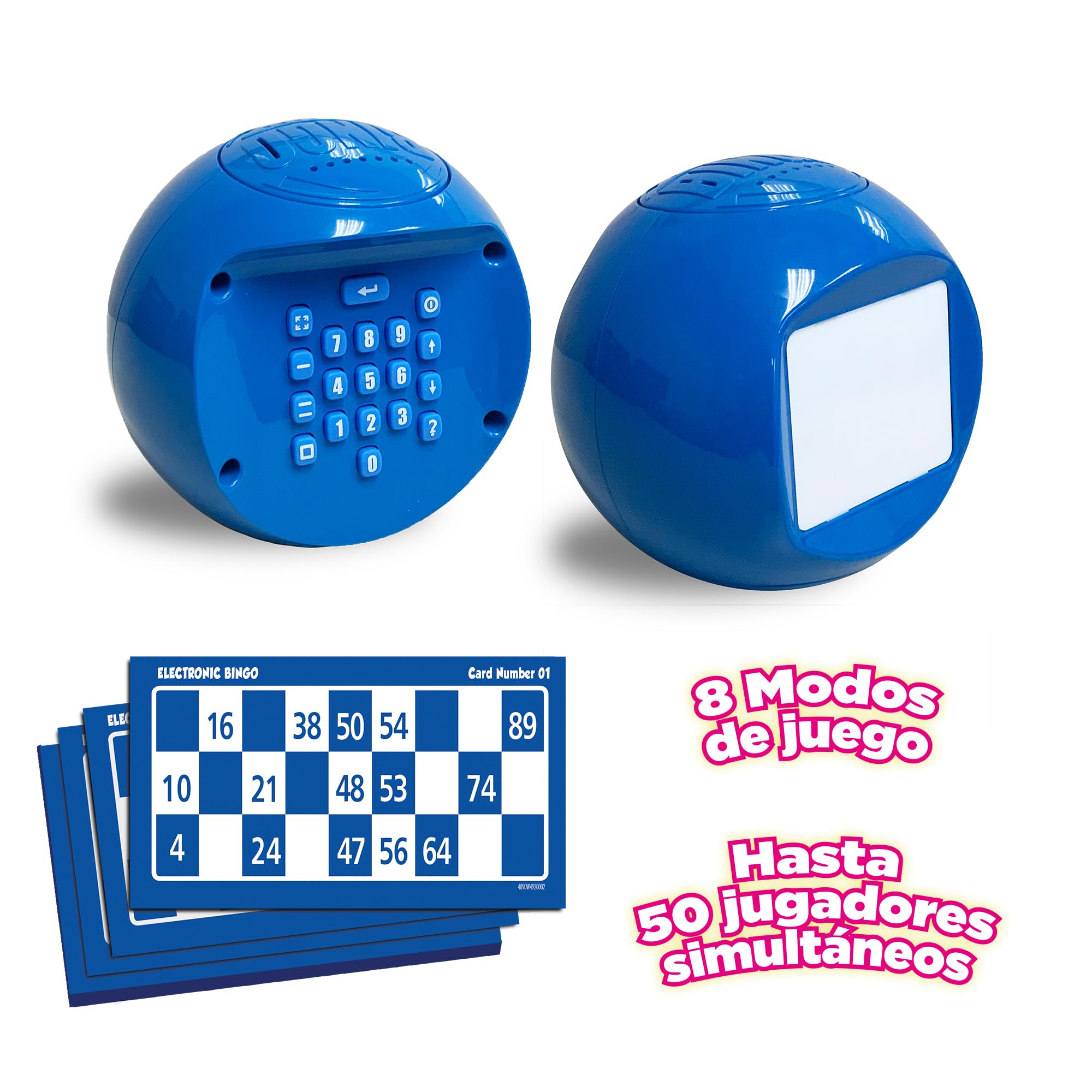 Bizak Electrobingo, Bingo electrónico con Sonido, Juego de Mesa Familiar, para Jugar con Amigos, Regalo de Juego Infantil niños y niñas Desde 4 años de Edad (61832162)