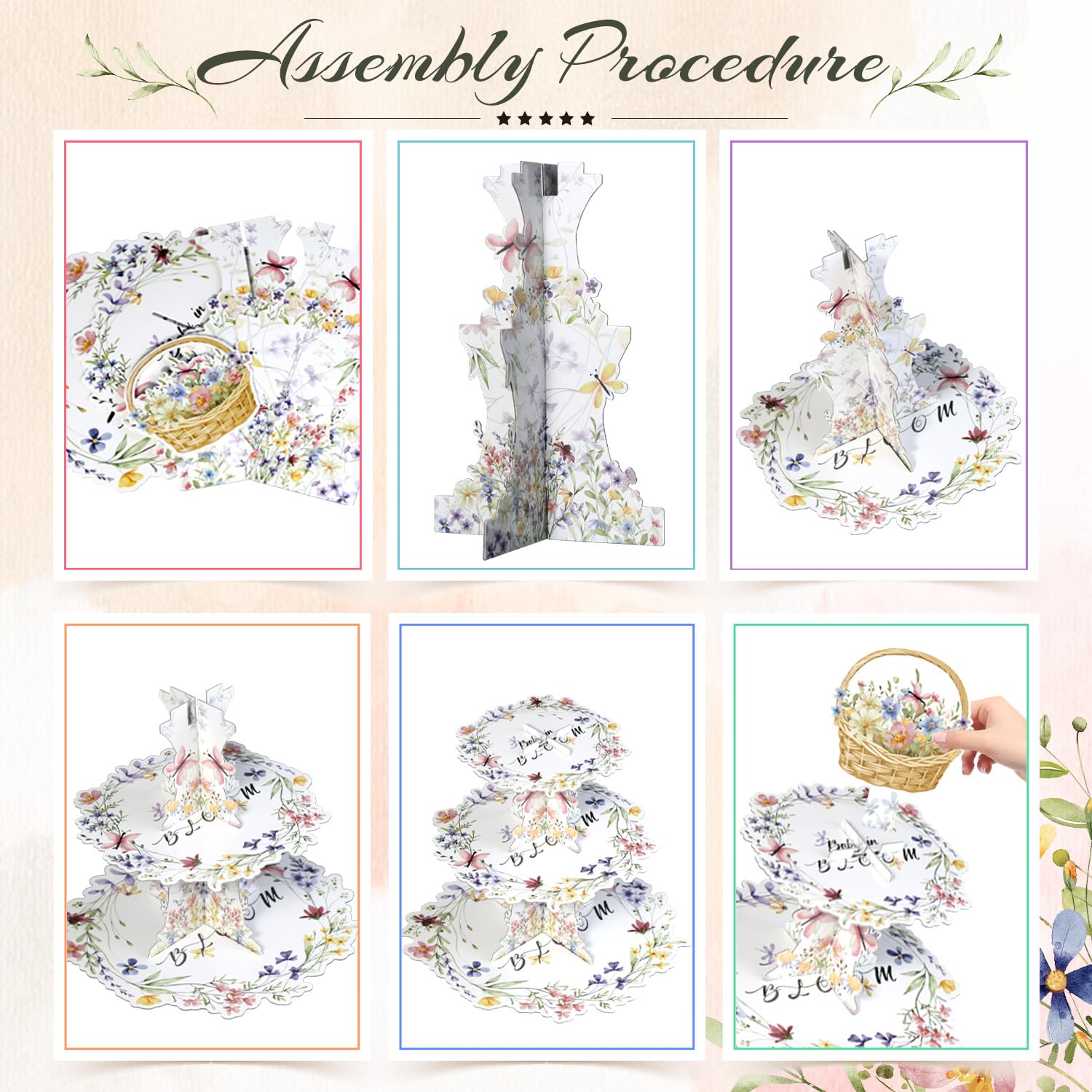 Wildflower Cupcake Toppers, Wild One Birthday, Flower Garden Party, Girl Baby Shower - View #8