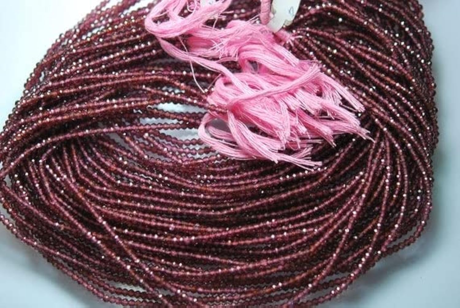 Rondelles en grenat rose facetté de haute qualité pour la création de bijoux raffinés