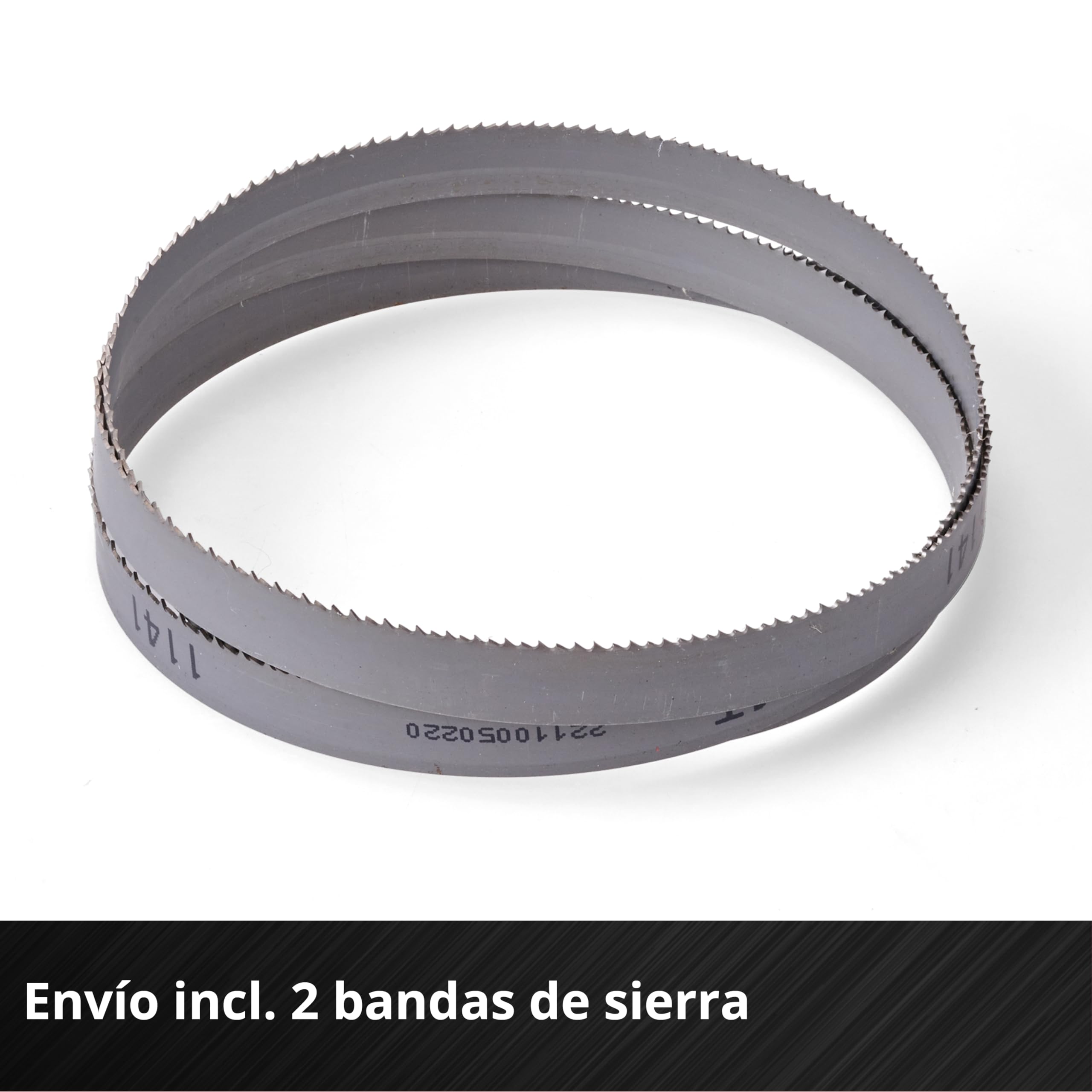 Einhell Sierra de banda con batería TE-MB 18/127 Li-Solo Power X-Change (18 V, 115 mm altura de corte, 127 mm anchura de corte, luz LED, incl. 2 bandas de sierra de metal, sin batería)