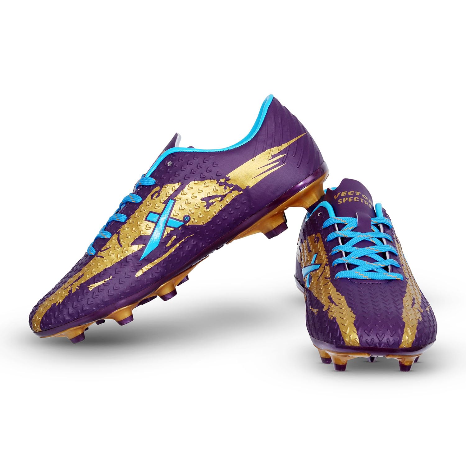 - Spectre 2.0 Football Shoe/Studs, Double Colored TPU Sole, Padded Footbed, Premoulded Heel Shoe for Men