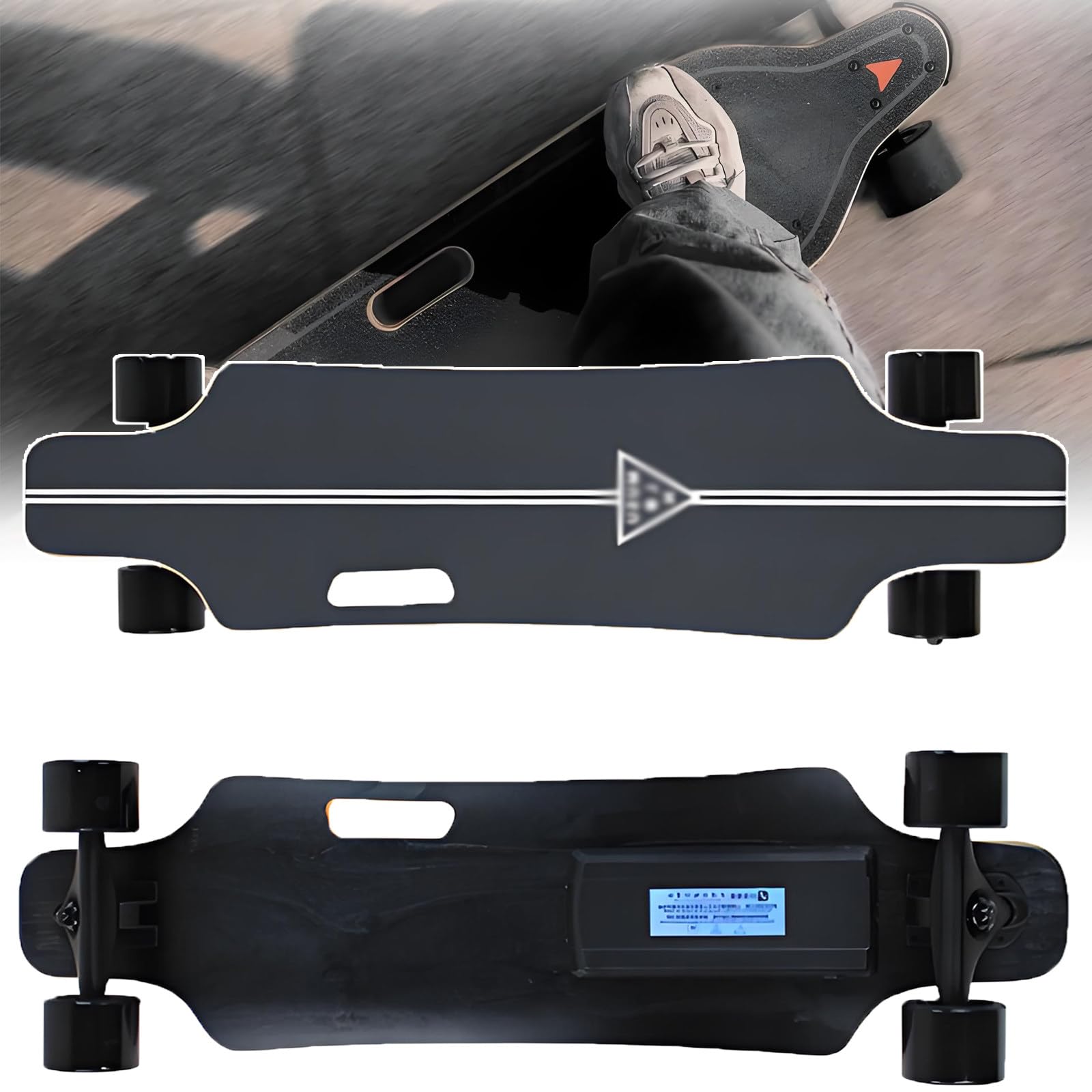 Skateboard Elettrico Leggero: Motore Brushless Silenzioso Da 240 W, Autonomia Di 24 Km E 15 Km, Tavola In Acero A 7 Strati | Per Principianti, Adolescenti E Adulti. Cruiser Elettrico. TypeA