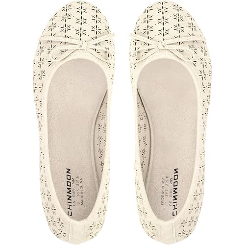CHIN·MOON Women's Slip-Ons Ballet Flats Comfortable Lightweight Casual Dress Shoes