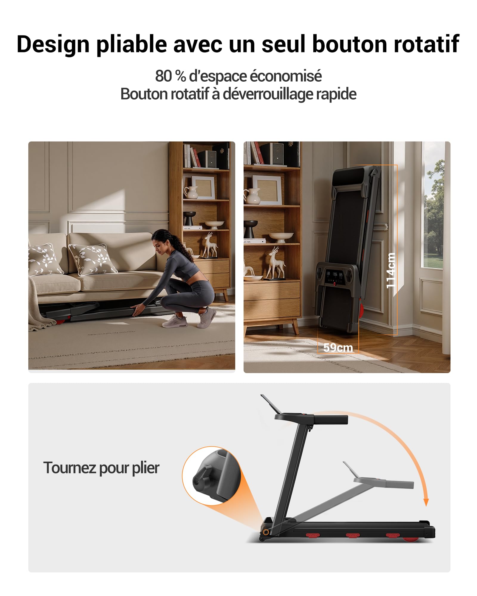 UMAY Tapis de Marche Inclinable Auto 18%