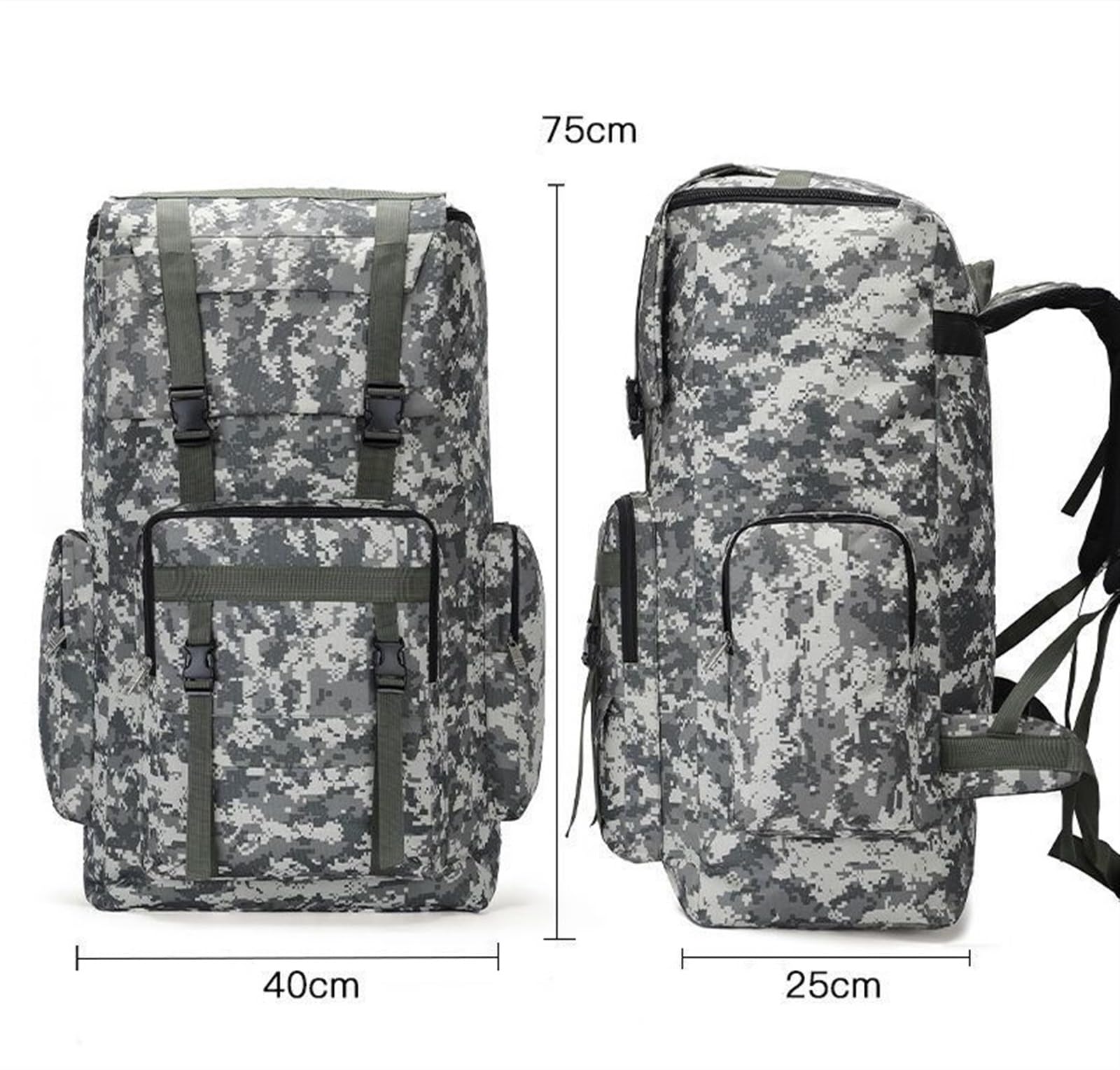 Reiserucksack mit großer Kapazität, multifunktional, wasserdicht, Camping-Rucksack, Outdoor-Sport, Oxford-Tuchmaterial, Wanderrucksack, Camping-Tasche (A)