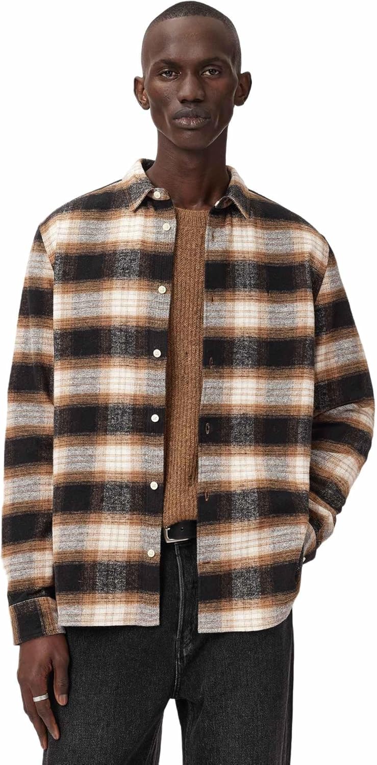 AllSaints Mens Mercy Ls Shirt