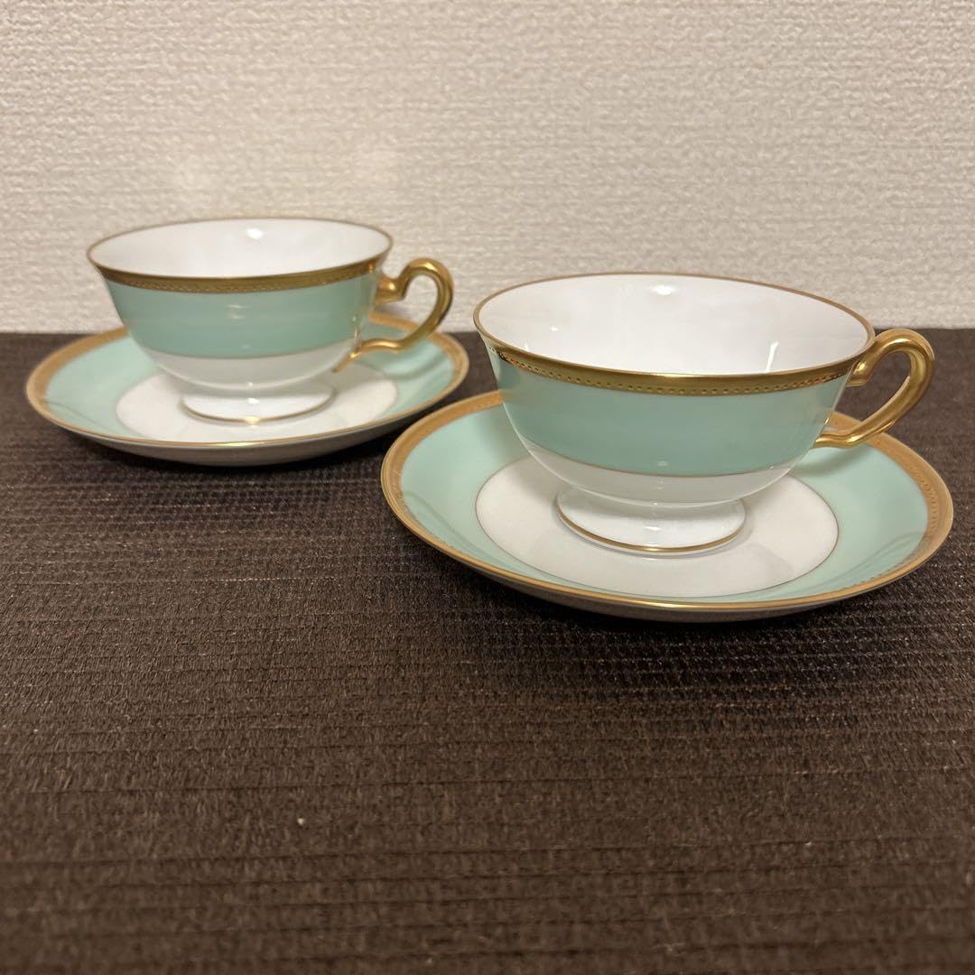 大倉陶園メイグリーンティーカップ&ソーサーペア