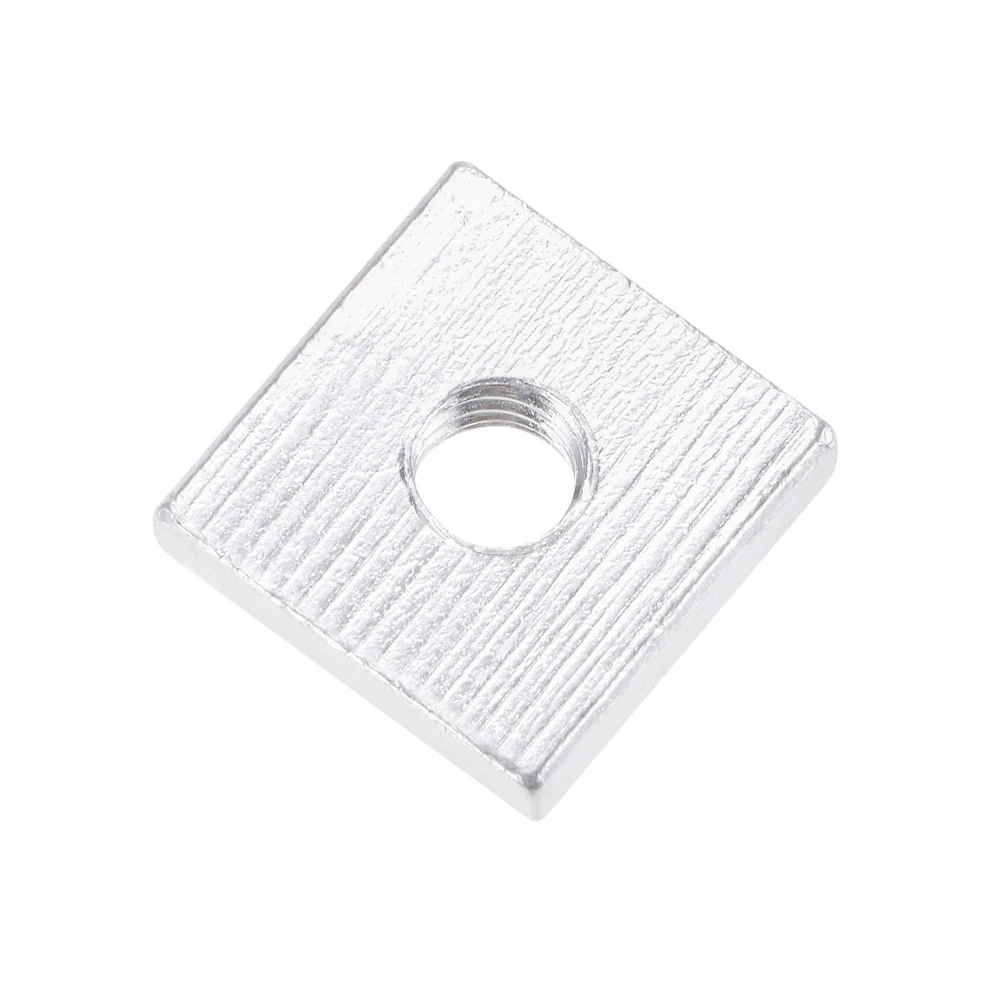 sourcing map Écrous carrés, M5 x 13 mm x 3 mm, Zingué, assortiment de 25 pièces
