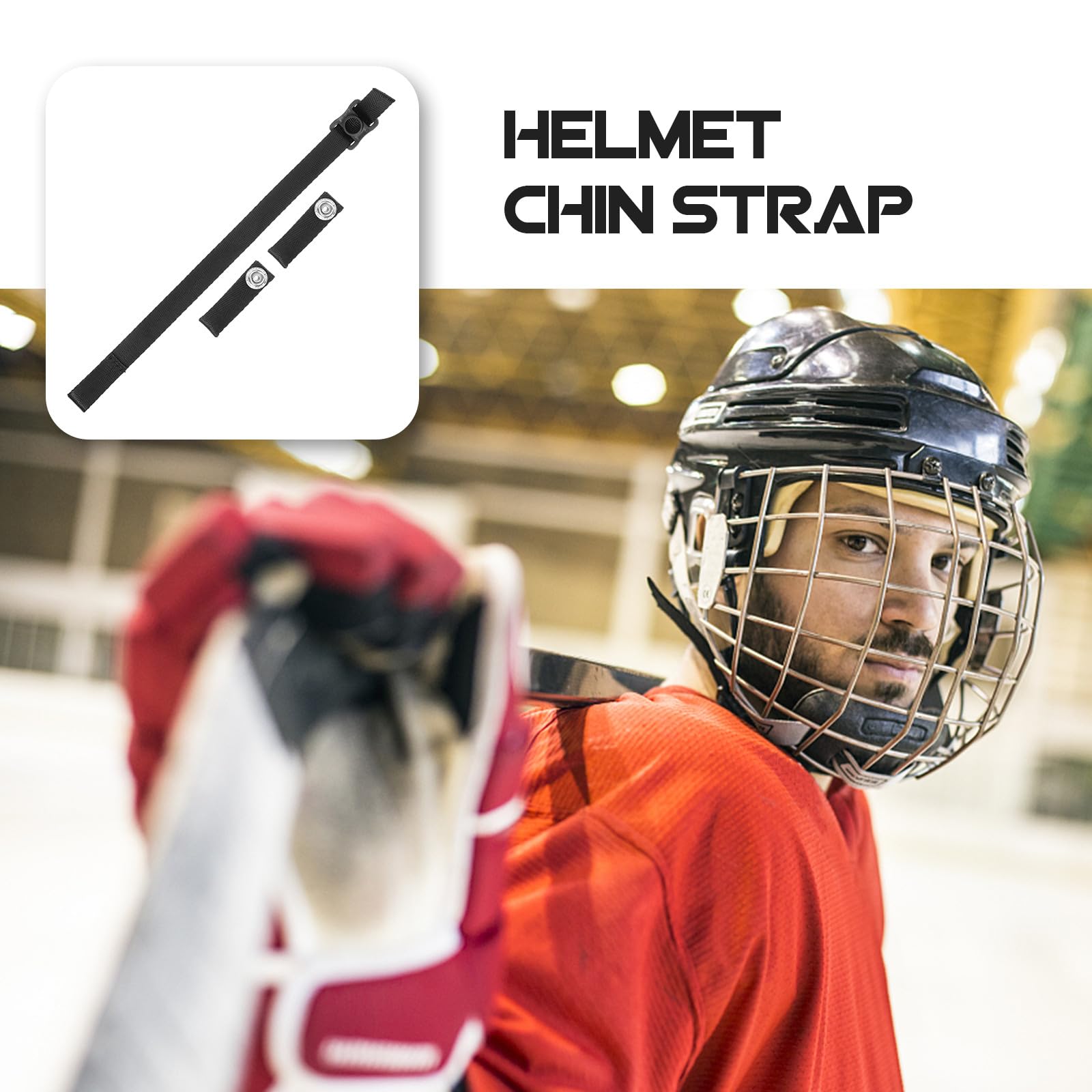 EXCEART Correa de Barbilla Accesorio Resistente Que No Se Cae en Poliéster para Casco de Hockey Ligera y Portátil Adecuado para Casco Deportivo de Hockey