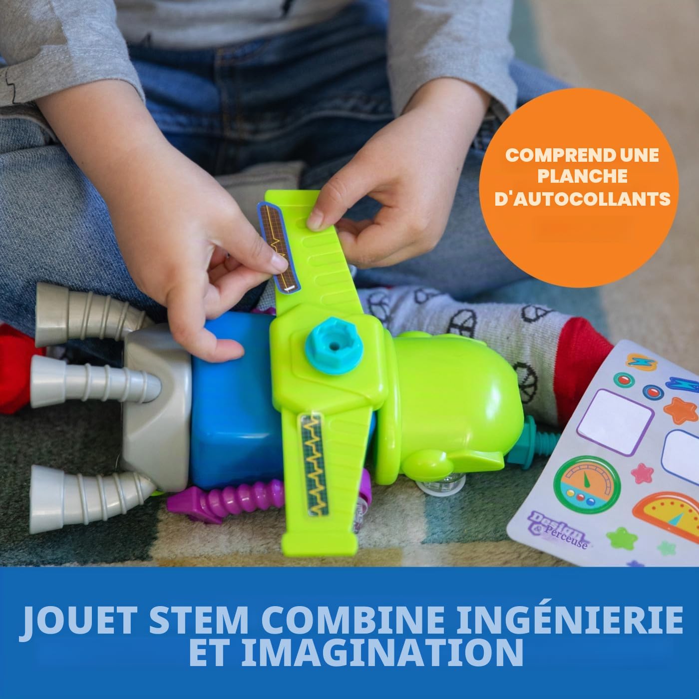Learning Resources Atelier Robot Design & Drill, Robot pour Les garçons et Les Filles, Jouets STEM de Construction pour Enfants, Jouets à emporter avec perceuse pour Enfant Qui Fonctionne, dès 3 Ans