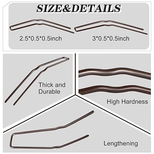 Miniatura 8 de 24 pines en forma de U para el cabello, pasadores de ballet, pasadores en U, pasadores para peinado de cabello con caja de almacenamiento, pasadores