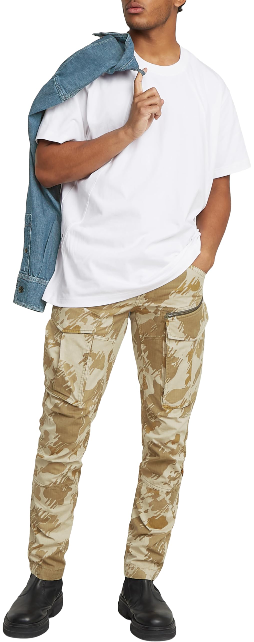 G-Star Herren Rovic Zip 3D Regular Tapered Pants Mehrfarben (Dk Brick Gd Glitch Beach Camo D02190-d955-h174) 33W / – Bild 3