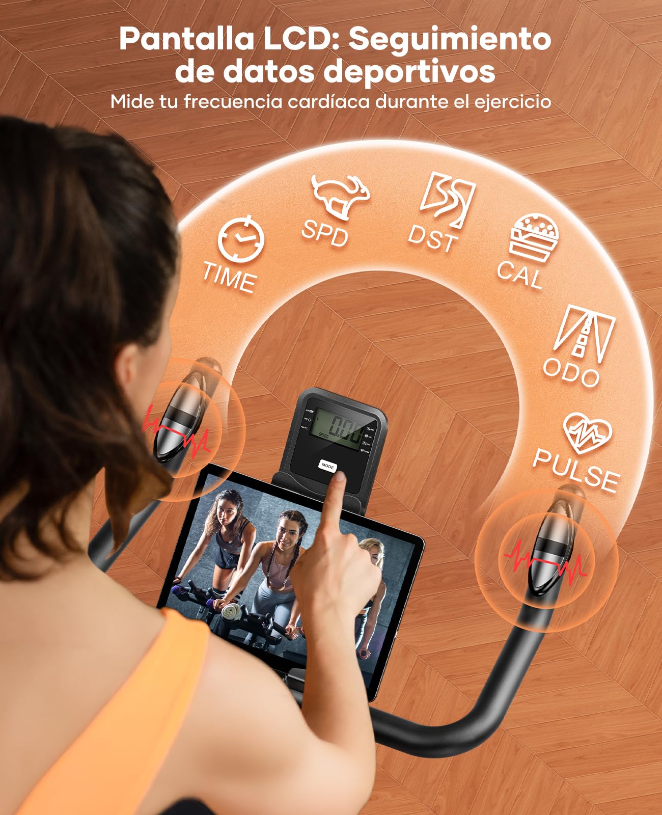 2026 Versión Toputure Bicicleta Estatica con Pulsómetro y APP, Bici Estatica Profesional Ultra Silenciosa y Estable, Asiento Cómodo, Soporte para Tableta y Portabotellas, Volante 15 KG, MAX 160KG