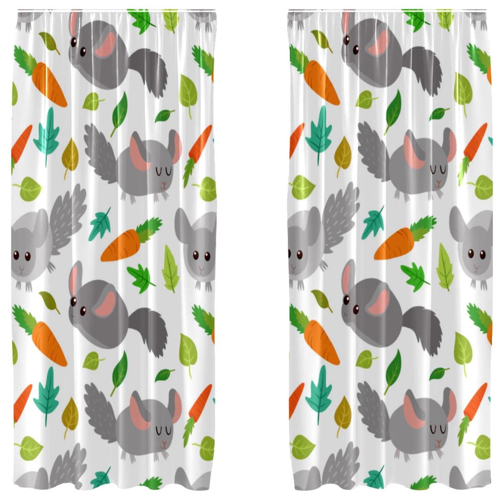 Rideaux occultants microfibre contre la lumière du jour motif feuilles chinchilla 140x213