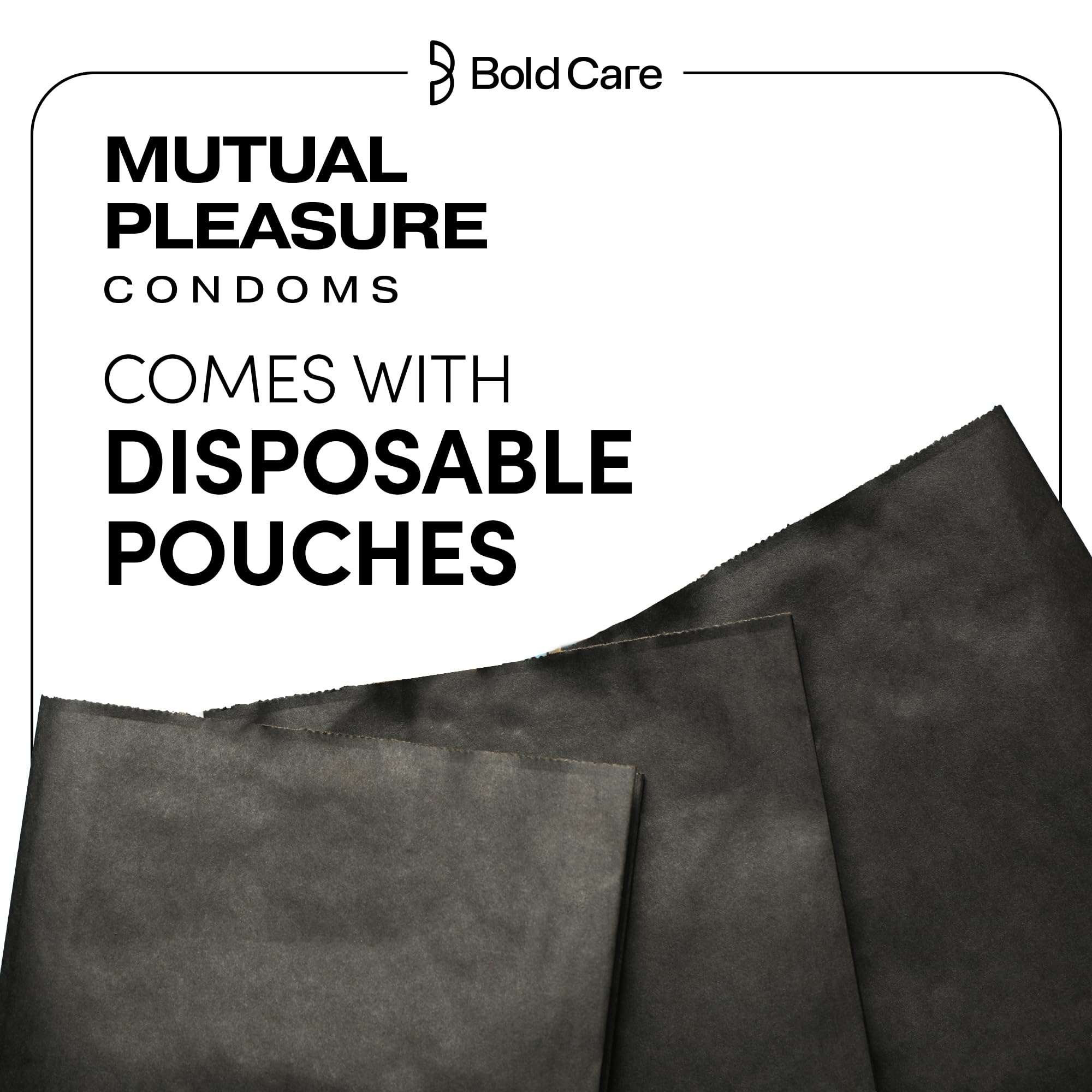 Bold Care Mutual Pleasure Dotted (576 Dots), Ribbed & D-LAY Condoms (Pack of 10) | Ultra thin with benzocaine & menthol lubrication | 60 Microns | Comes with Disposable pouch | Gold Standard Latex 4