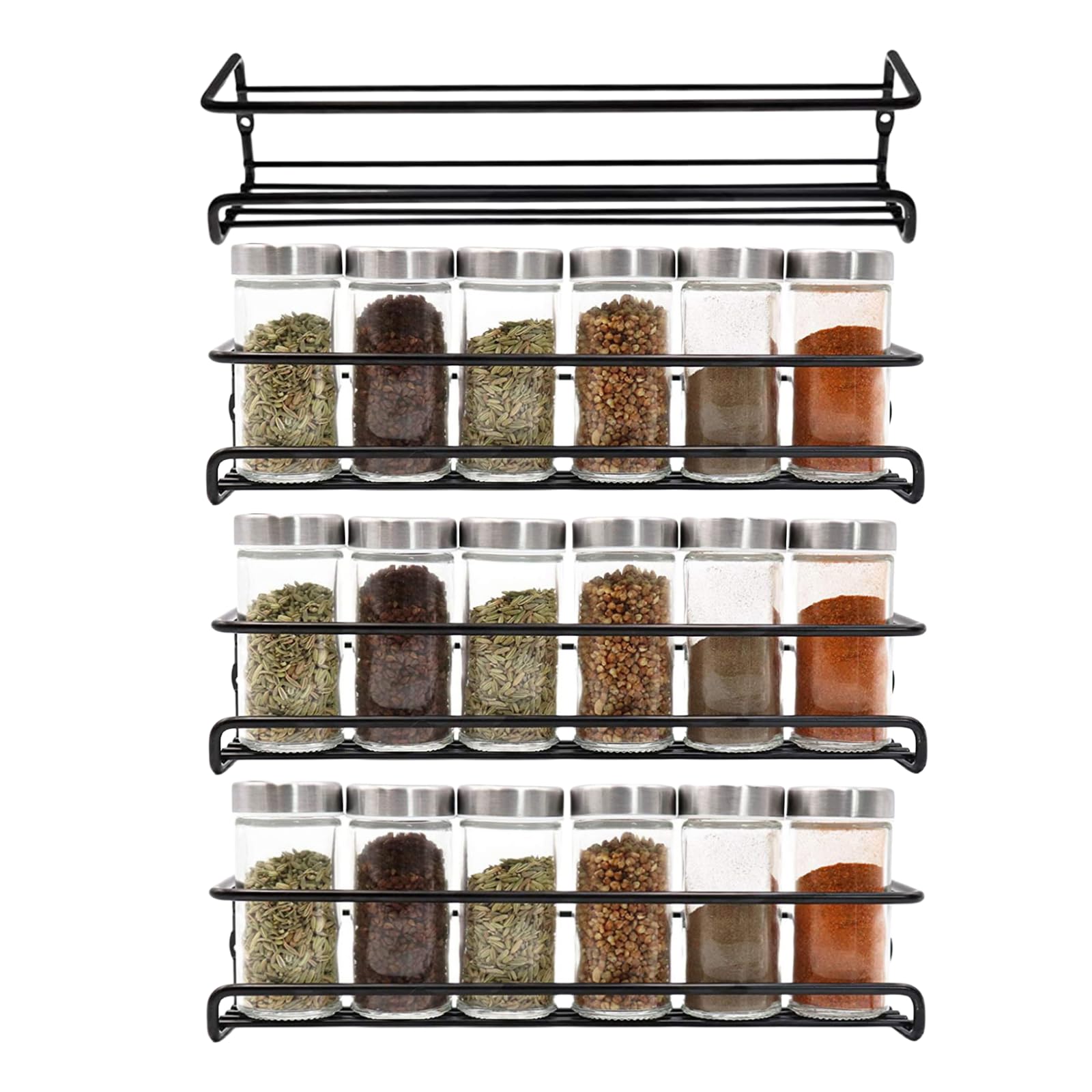 Kruidenrek Voor Het Aanrecht In De Keuken In Het Zwart Keukenorganisator Kast Vrijstaand Kruidenrek Gemaakt Van Ijzer Plank Voor Kruiden Kastplank Organisatiesysteem