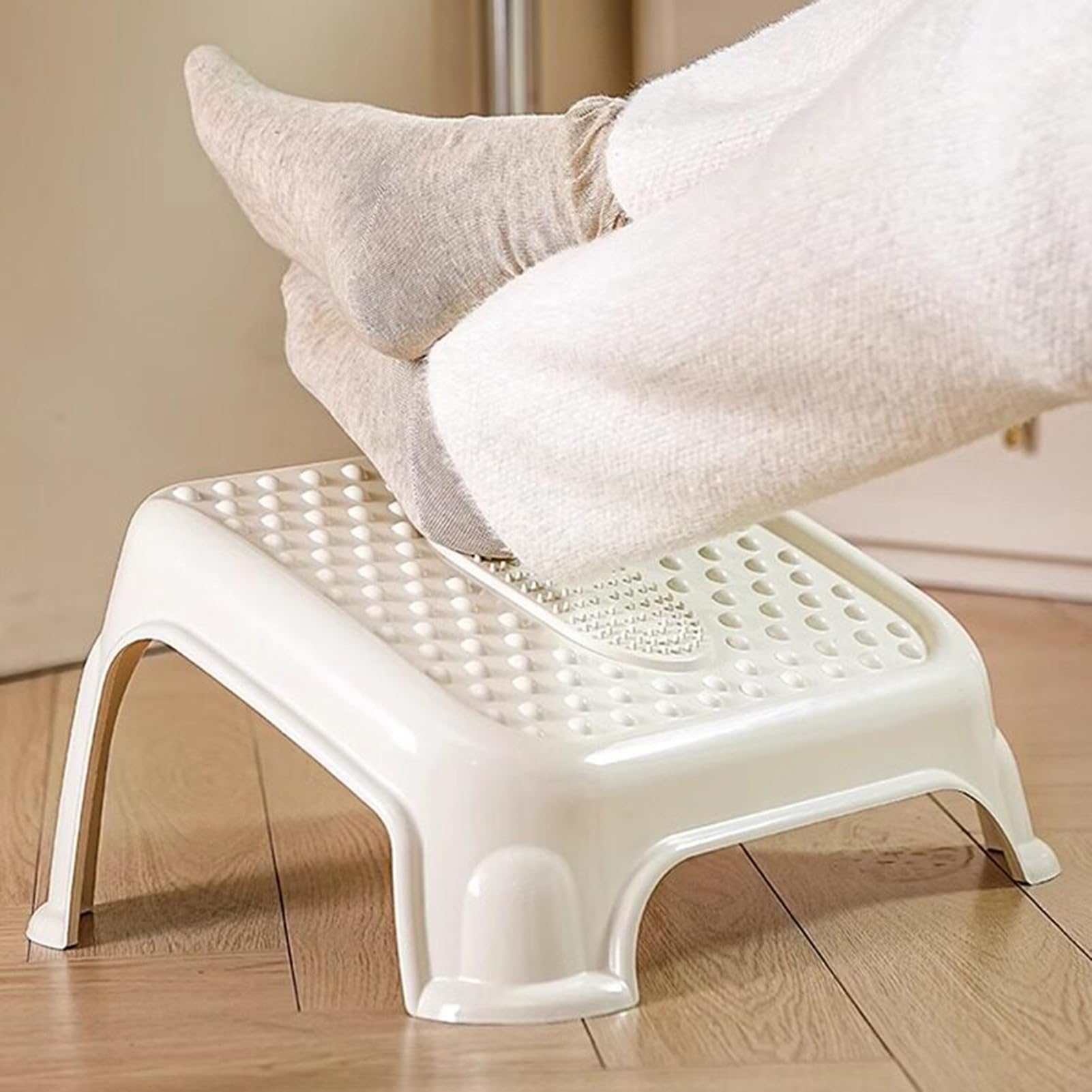 Fußstütze Unter Dem Schreibtisch Mit Massagerolle, Ergonomische, Rutschfeste Schreibtisch-Fußstütze For Das Büro, 20-Grad-Neigung Ohne Verriegelung,Linderung Von Beinermüdung(Color-1)