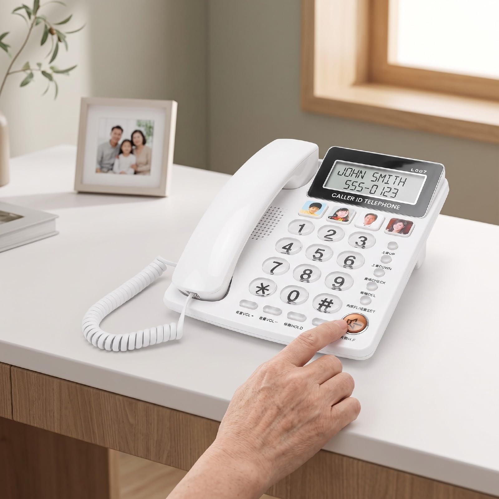 Sorandy Telefono a Filo per Anziani, Volume Alto, Composizione Facile
