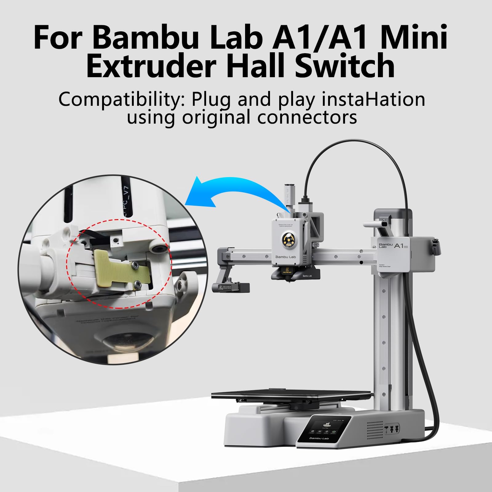 Feed Hall Sensor Board for Bambu Lab A1/A1 Mini 3D Printers - Fix