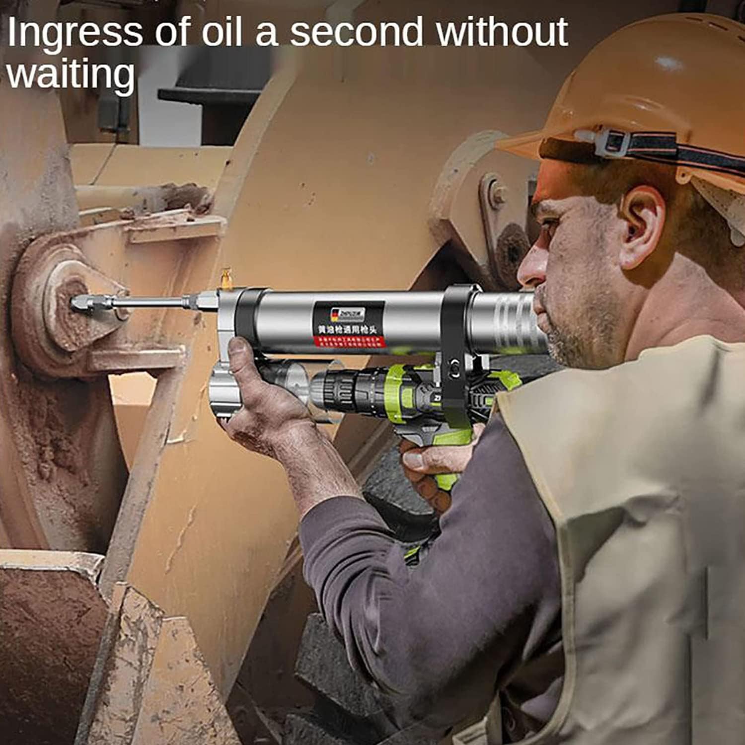 Akumulatorowy pistolet do smarowania, wiertarka litowa 25 V, podwójna prędkość, mechaniczny sprzęt do wtrysku smarowania