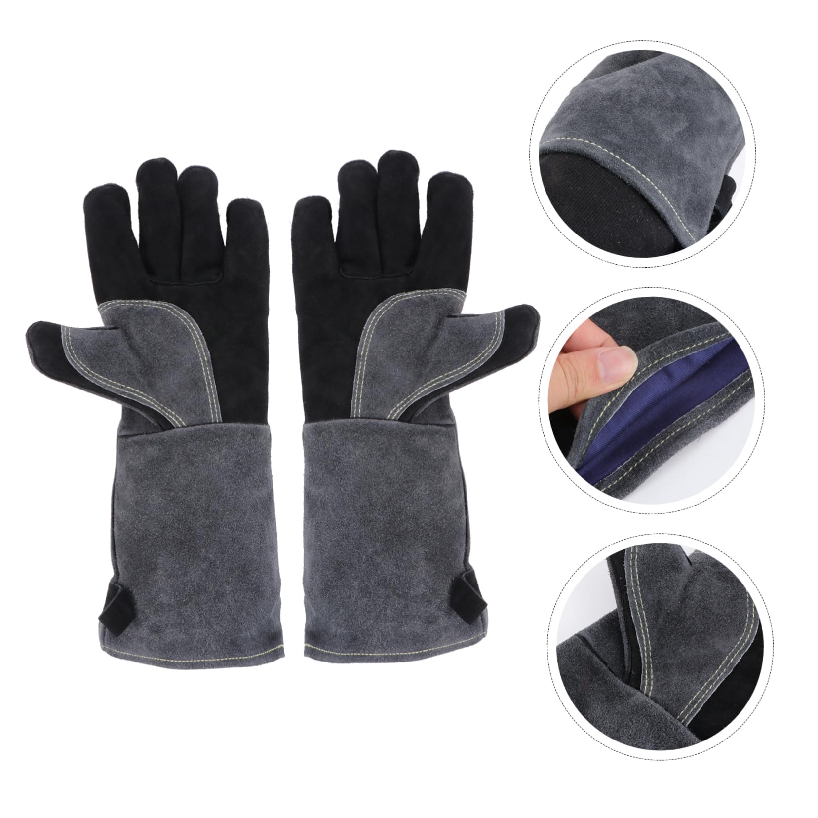 Artibetter 1paia Guanti Da Bbq Resistenti Al Calore Guanti Protettivi Per Industria Cucina Da Cucinare Protezione Sicura Per Mani