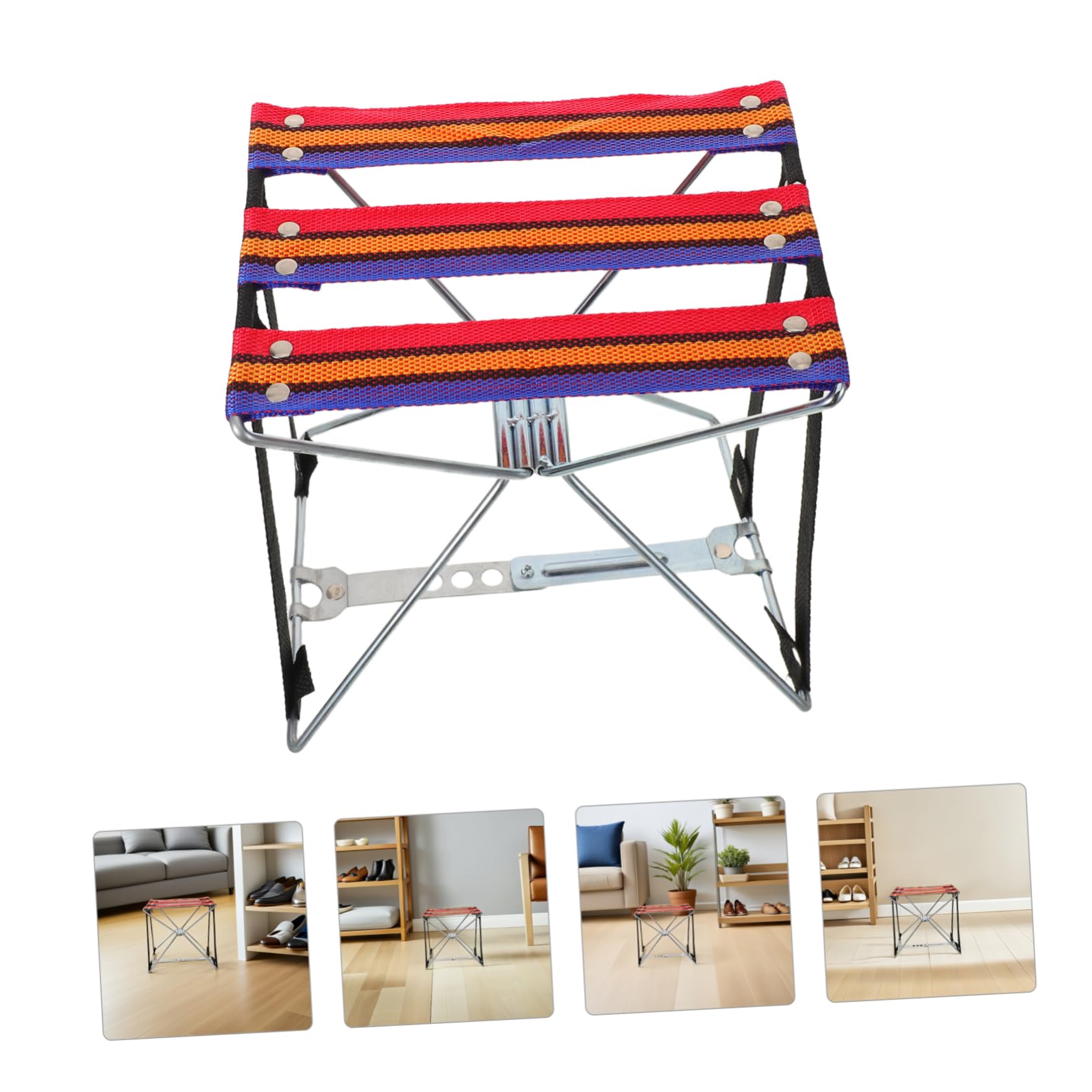 UKCOCO Sgabello Pieghevole per Pedicure e Manicure Sgabello Portatile per Spa e Pesca Design Compatto e Leggero per Uso Domestico Aperto