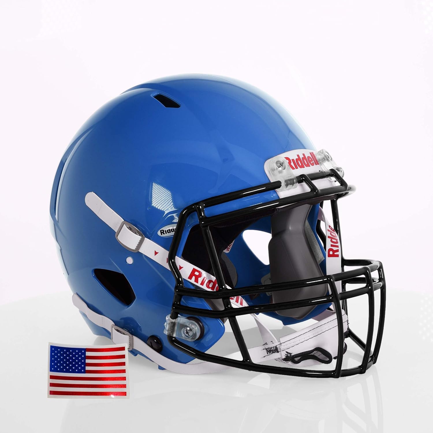 Riddell Speed Victor I - Youth w/Black S-2BD-HS4 Small + US Helmet Flag Decal - Green Gridiron