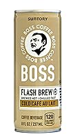 Vista 1 de BOSS Coffee by Suntory - Café japonés flash Brew con leche, 8 onzas, paquete de 12 unidades, importado de Japón, Au Lait, Espresso Doubleshot, listo