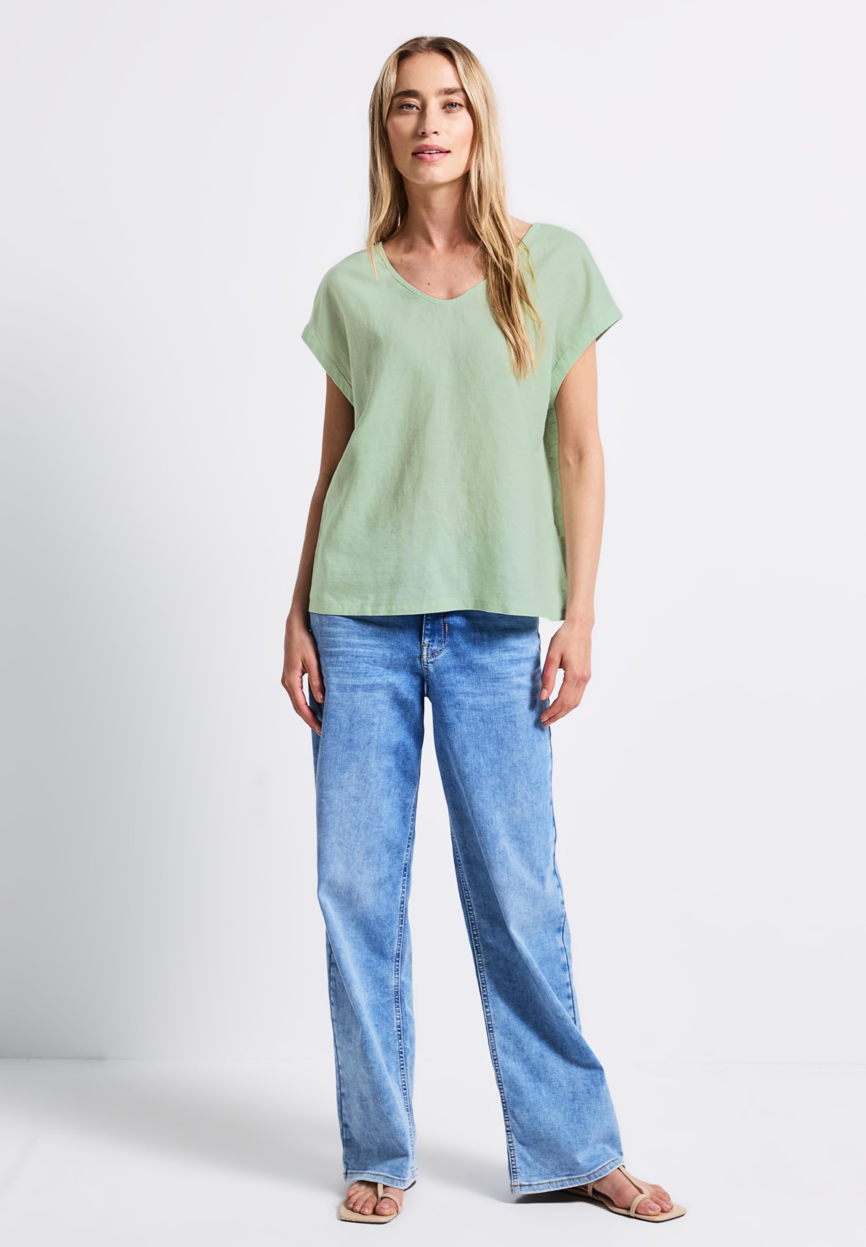 Street One Leinenmix-Bluse mit Bändern