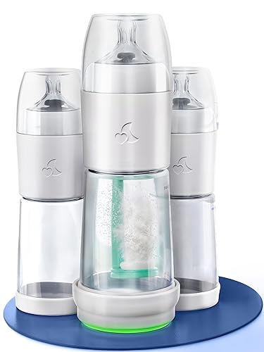 Miniatura 10 de Juego de 1 biberón con calentador de biberones con dispensador de fórmula integrado para alimentación nocturna sin estrés (1 biberón por noche)