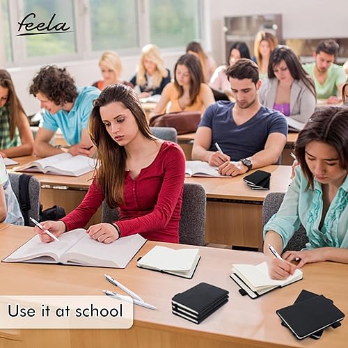 Miniatura 43 de feela Paquete de 15 cuadernos pequeños de bolsillo a granel, mini bloc de notas lindos de tapa dura con rayas universitarias con soporte para 15
