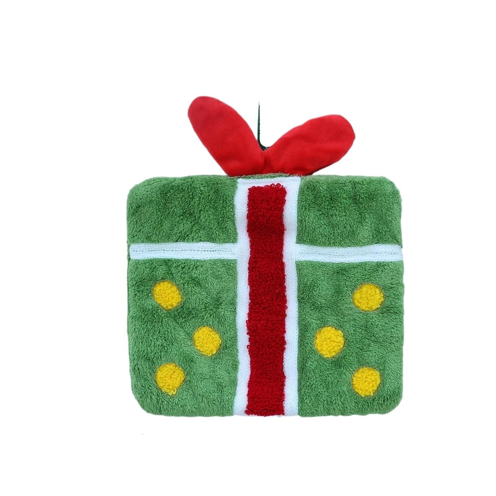 PPdingding 2pcs Cartoon Snowman Christmas Hand Towel - Soft Coral Fleece Holiday Cleaning Cloth for Home Decoration(Gift box)