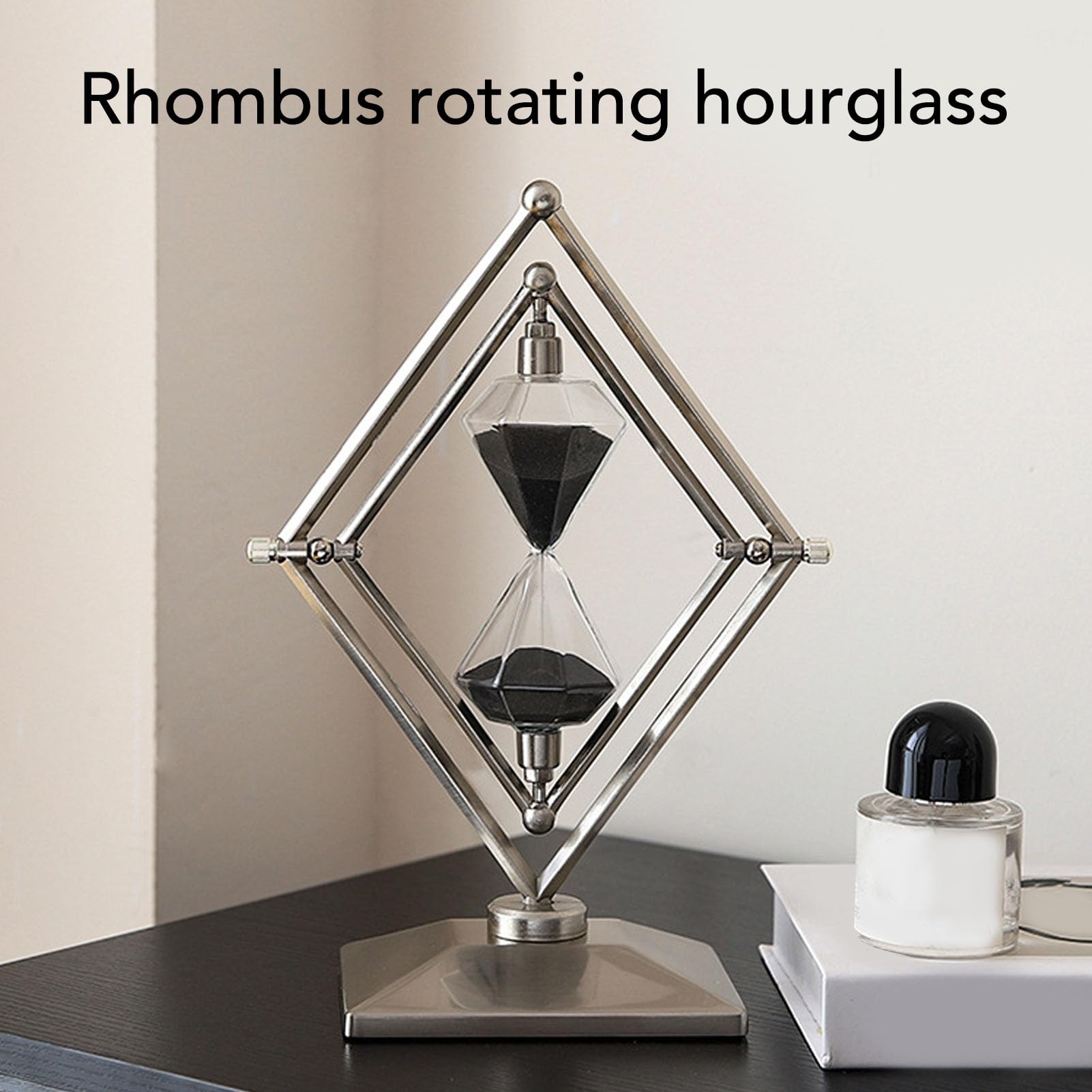 Sanduhr 30 Minuten Sanduhr, 720° Drehbare Antike Sanduhr, Vintage Sanduhr 30 Min Reloj de Große Metall-Halbstunden-Sanduhr aus Glas für Büro, Schreibtisch, Zuhause,