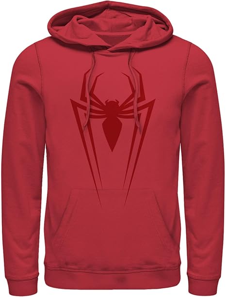 Amazon.com: Men's Marvel Spider-Man Icon Badge Pull Over Hoodie - Athletic  Heather - Small : Clothing, Shoes u0026 Jewelry