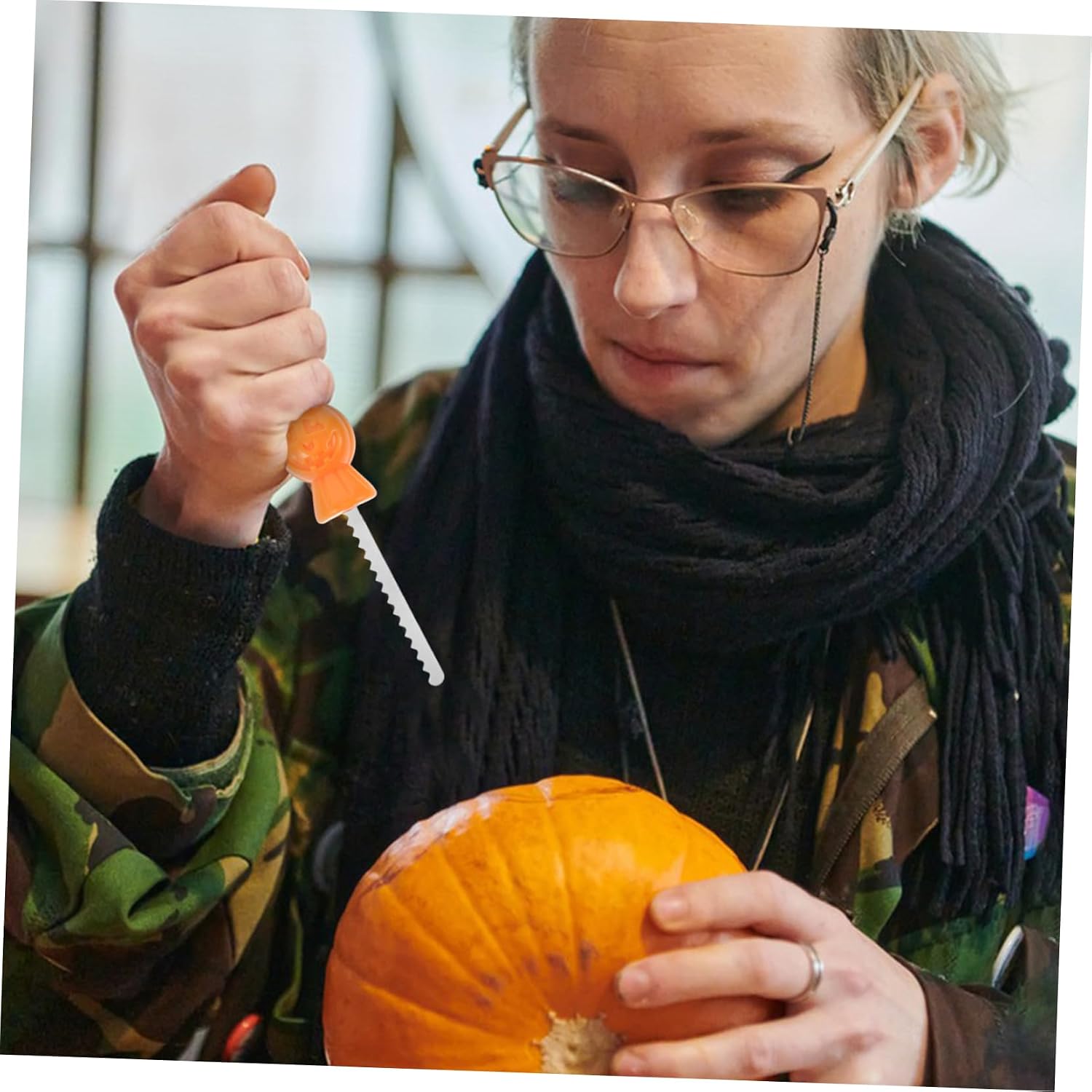 Cabilock Halloween Season Pumpkin Carving Kit 4pcs for Fruit Sculpting