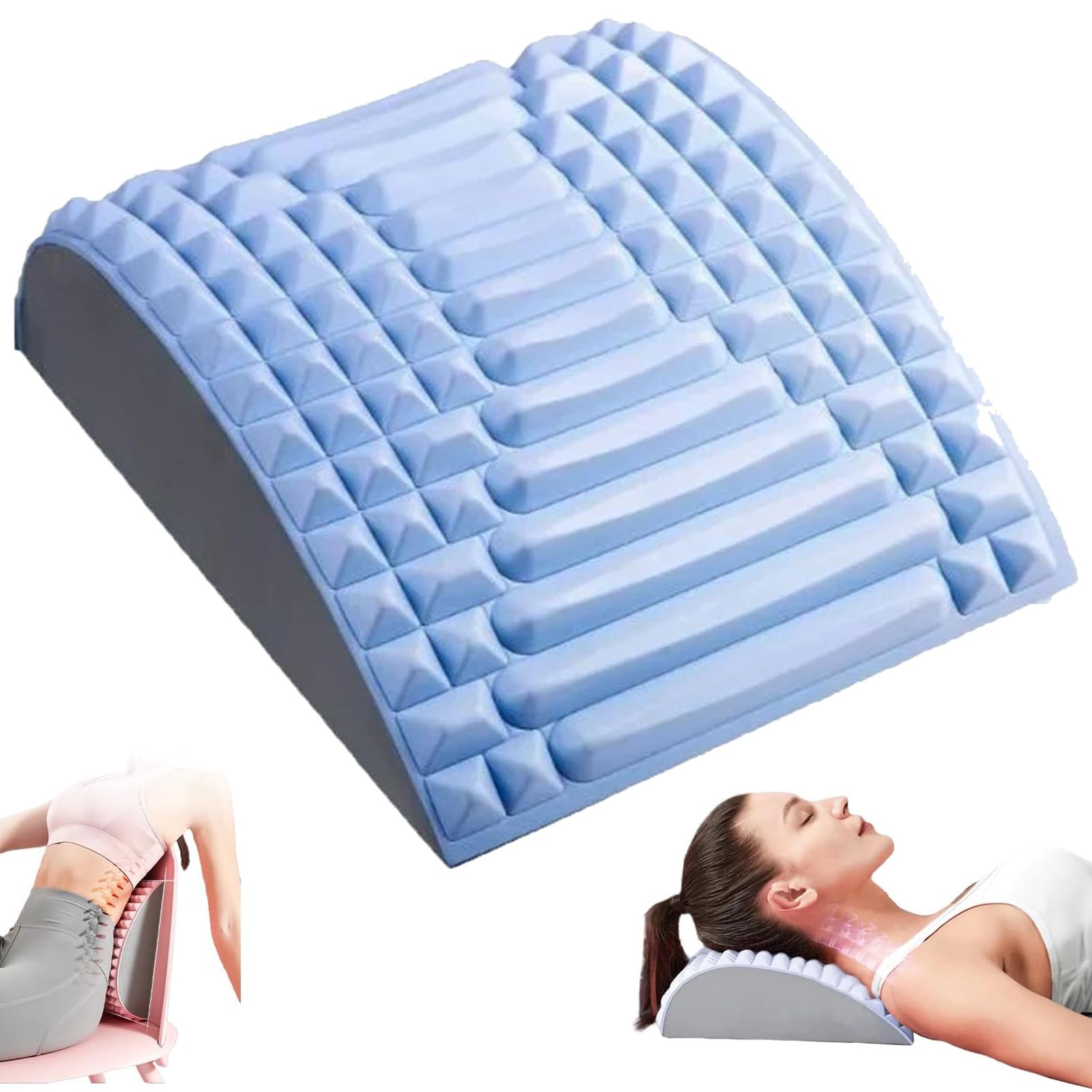 Back Stretcher for Lower Back Pain Relief, Refresh - Neck & Back Stretcher, Waist Massage Relaxation Yoga Stretcher for Herniated Disc, Sciatica, Scoliosis