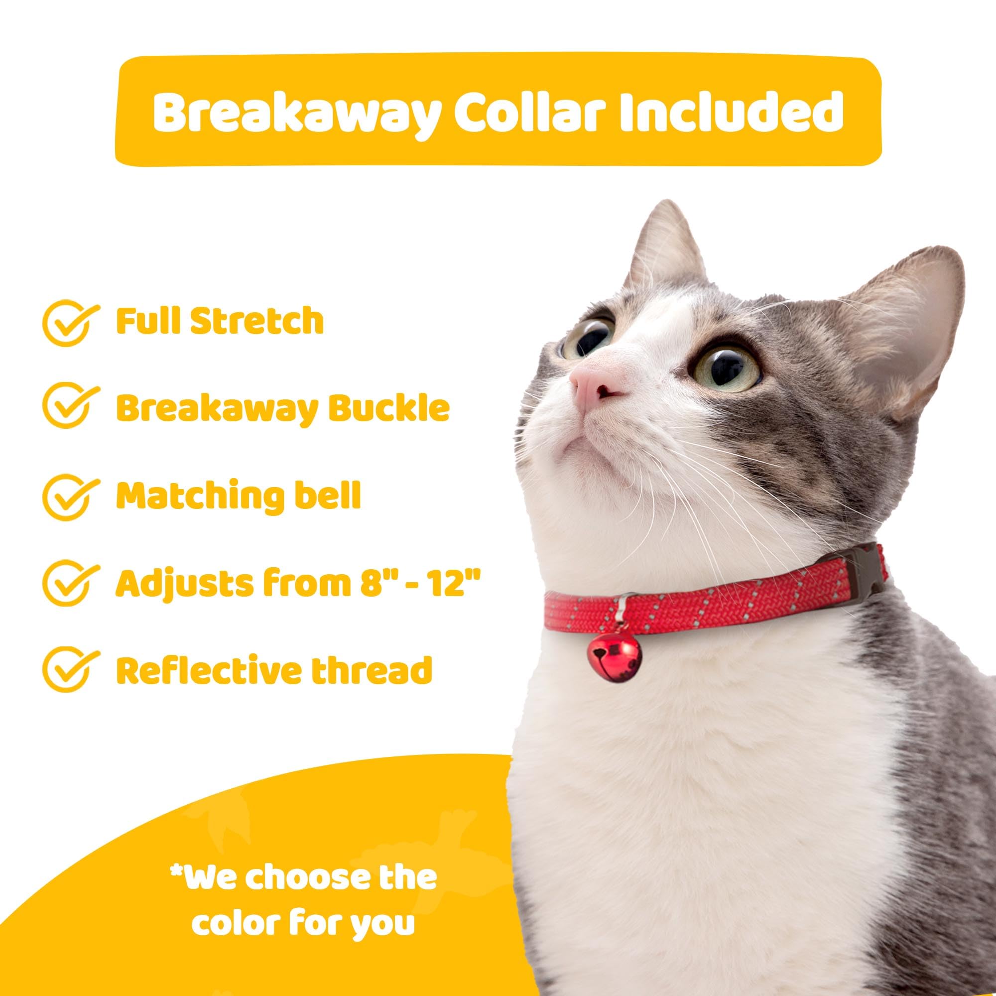 Birdsbesafe® Funda para collar de gato para pájaros, collar de gato con advertencia de pájaros, científicamente probado para ayudar a evitar que tu gato atrape pájaros, 2 fundas para collar de gato y
