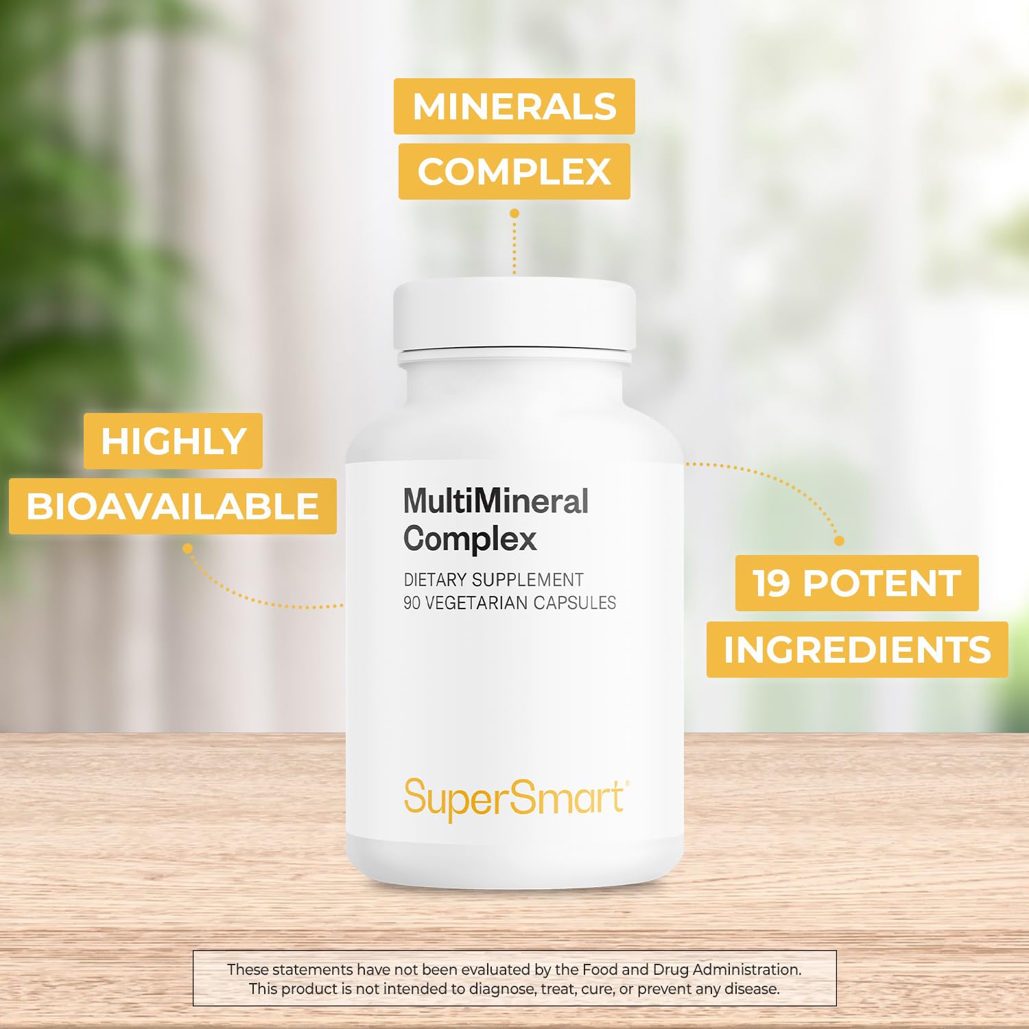 SuperSmart - Multimineral Complex Supplement (Full Spectrum) - with Magnesium, Zinc, Boron, Calcium, Chromium, Selenium, Iodine, Potassium | Non-GMO & Gluten Free - 90 Vegetarian Capsules — Amazon image 3