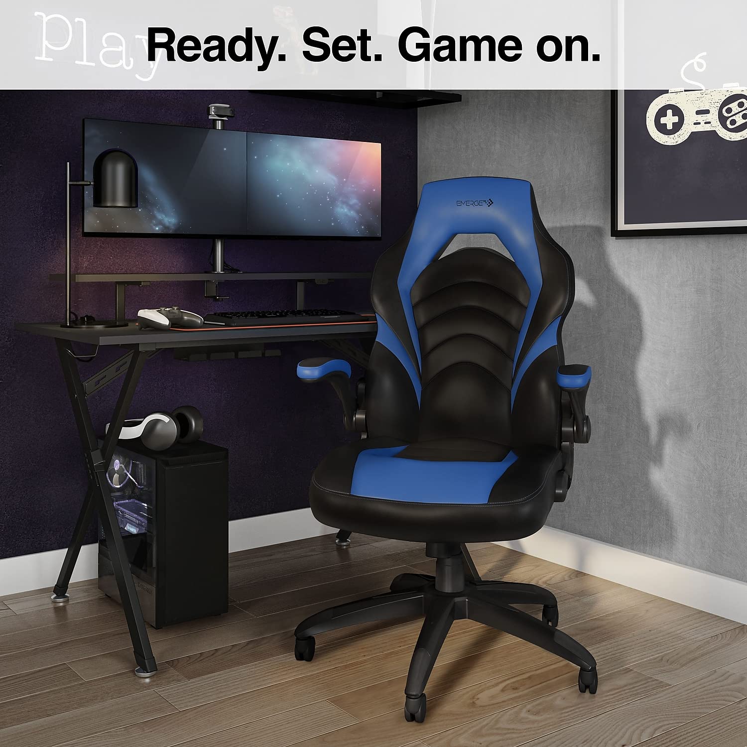 Emerge Vartan Gaming Chair Blue Vartan Chair Vartan Gaming Chair