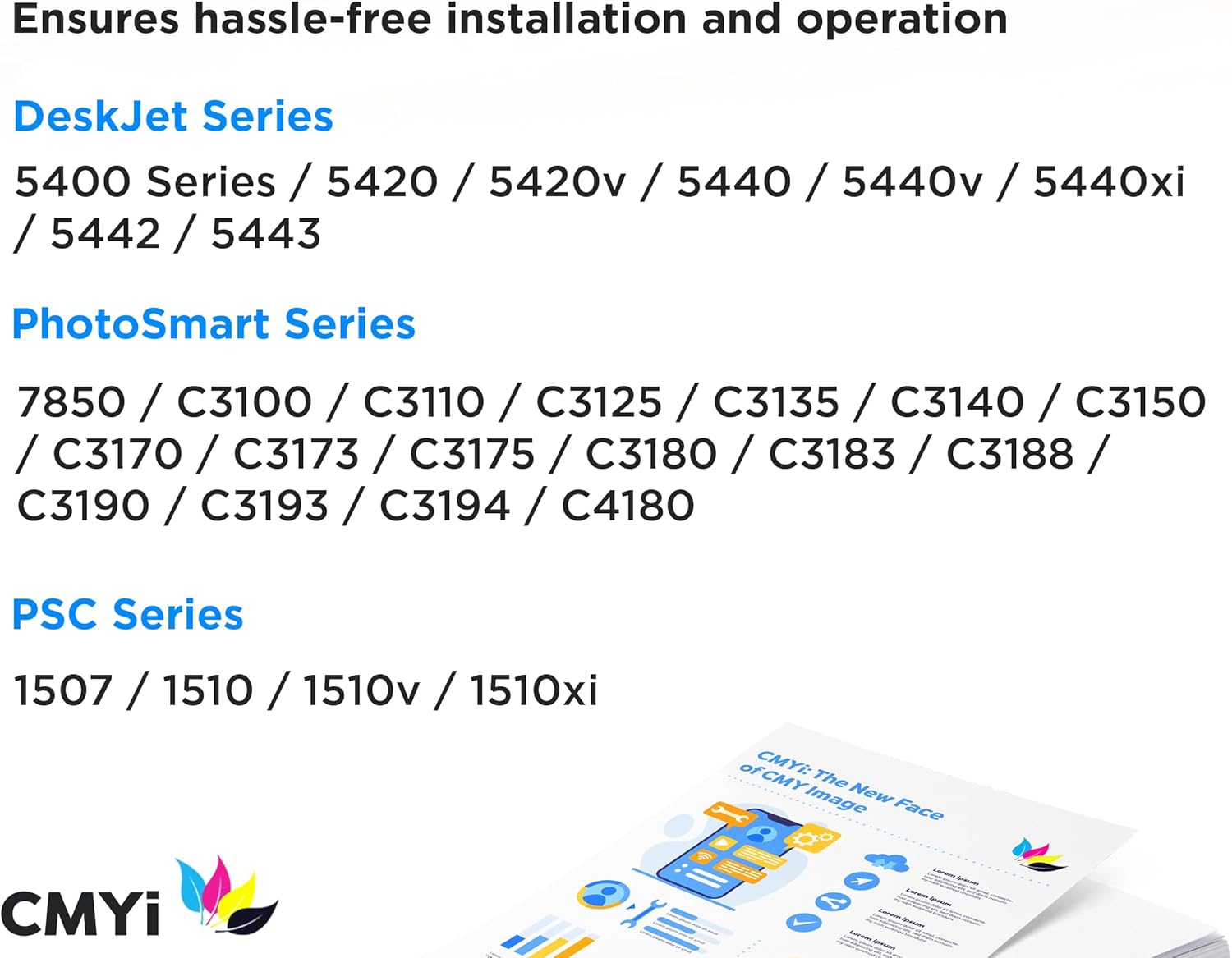 92 93 Replacement Combo Pack Ink Cartridge for HP DeskJet 5420, 5420v, 5440, 5440v, 5440xi, 5443, PSC 1507, 1510, 1510v, 1510xi, PhotoSmart 7850, C3100, C3110, C3125 Printers (2 Black, 1 Color)