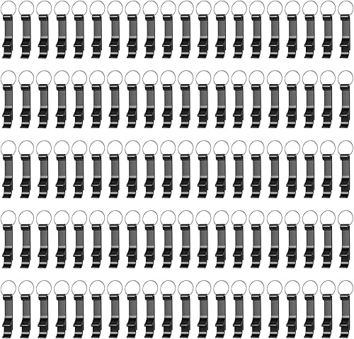 Paquete de 200 llaveros coloridos de metal para abridor de botellas, pequeño abrelatas para fiestas (200 unidades)