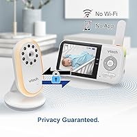 Vista 4 de VTech VM3258 Monitor de bebé de video digital de 2.8 pulgadas con luz nocturna, audio bidireccional y sensor de temperatura
