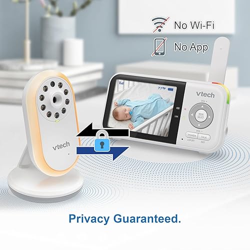 Miniatura 4 de VTech VM3258 Monitor de bebé de video digital de 2.8 pulgadas con luz nocturna, audio bidireccional y sensor de temperatura