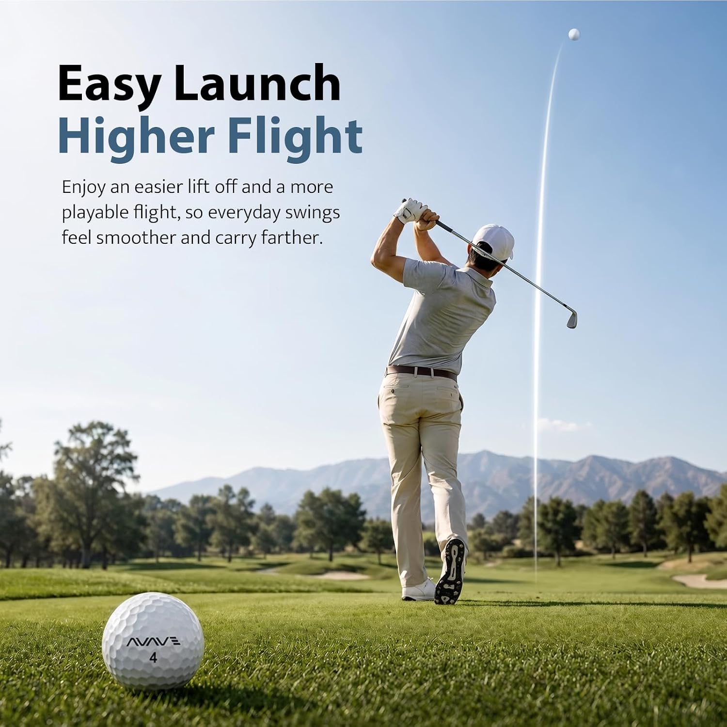 AVAVE Soft Core Golf Balls, Low Compression Golf Balls for Soft Feel & Easy Distance, High Visibility Colored Golf Balls for Men Women Seniors Beginners, 12 Pack