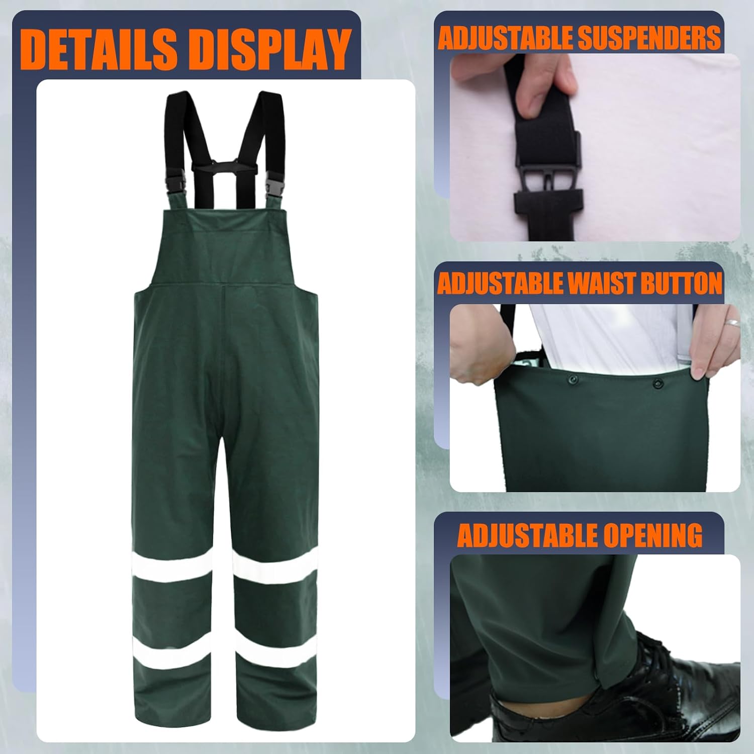 RainRider Rain Suits for Men Waterproof Rain Jacket Coat Pants Heavy Duty Women Fishing Rain Gear Workwear - Image 4