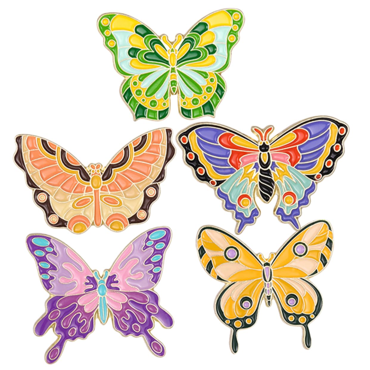 FOMIYES Teiliges Set Cartoon Schmetterlingsbroschen Für Damen Emaille Anstecknadeln Lebendige Farben Für Partys Halloween Valentinstag Weihnachten Robustes Material