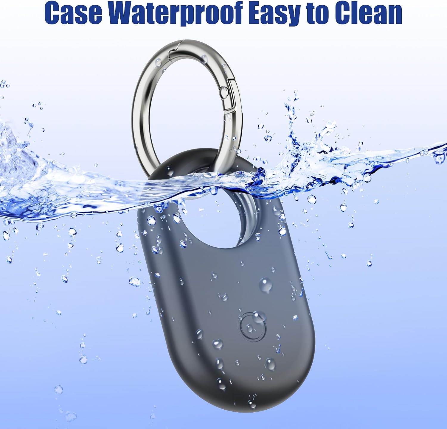 [4 Pack Silicone Case for Samsung SmartTag2, Silicone Holder for Galaxy Smart Tag 2 with Keychain - Full Body Shockproof, Anti-Scratch Cover for Backpacks, Car Keys, Luggage, Dog Collars
